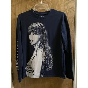Taylor Swift The Eras Tour Long Sleeve T-Shirt Navy Blue Size Youth Large